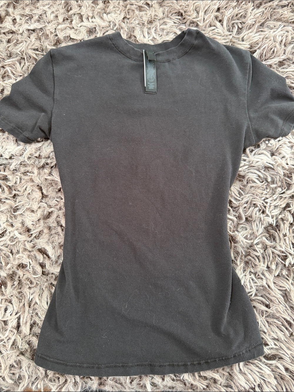 SKIMS Black Short-Sleeve Crew Tee